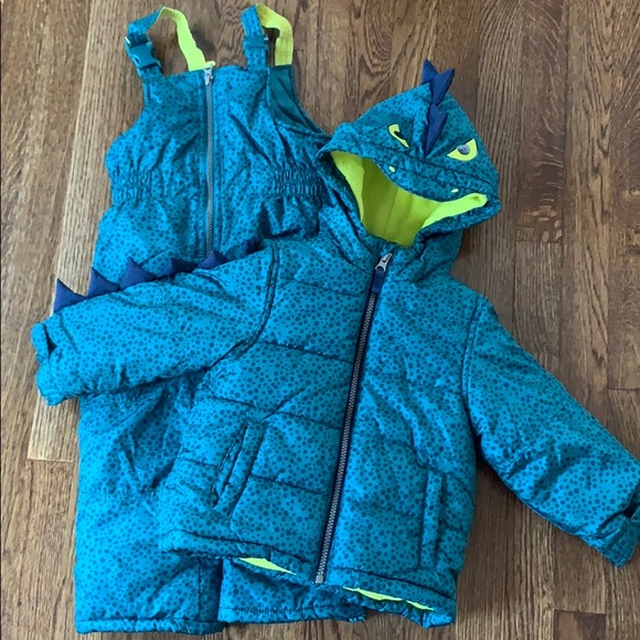 carters dinosaur snowsuit